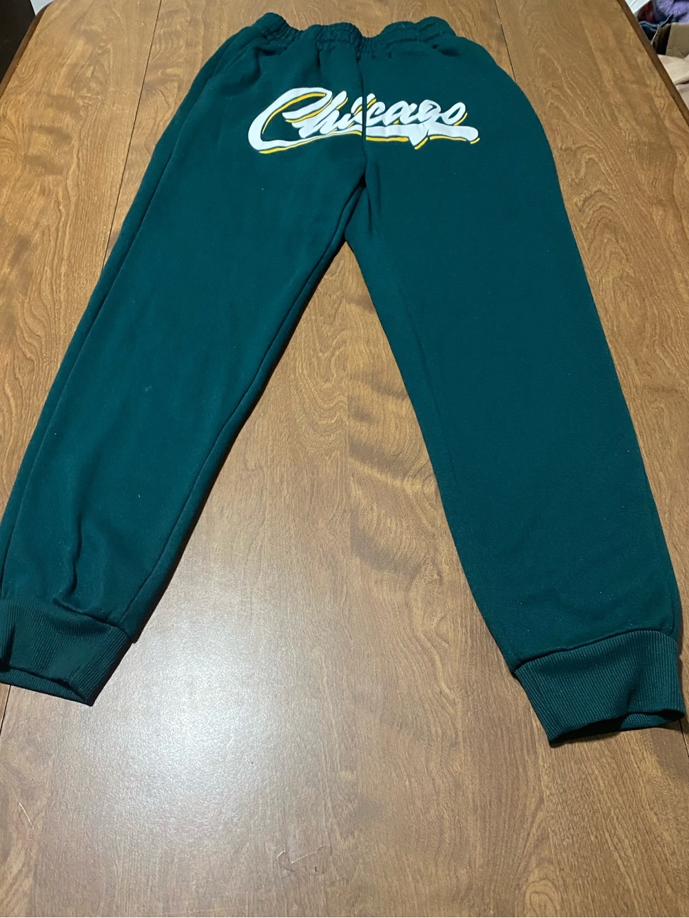 SHEIN Teal Green 'Chicago' Graphic Joggers